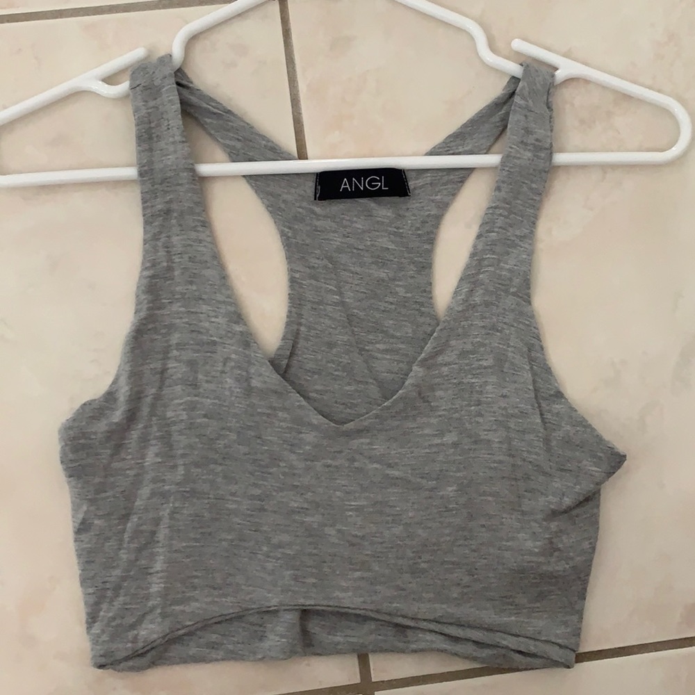 Grey crop top- v comfy!